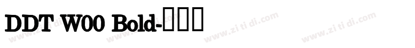 DDT W00 Bold字体转换